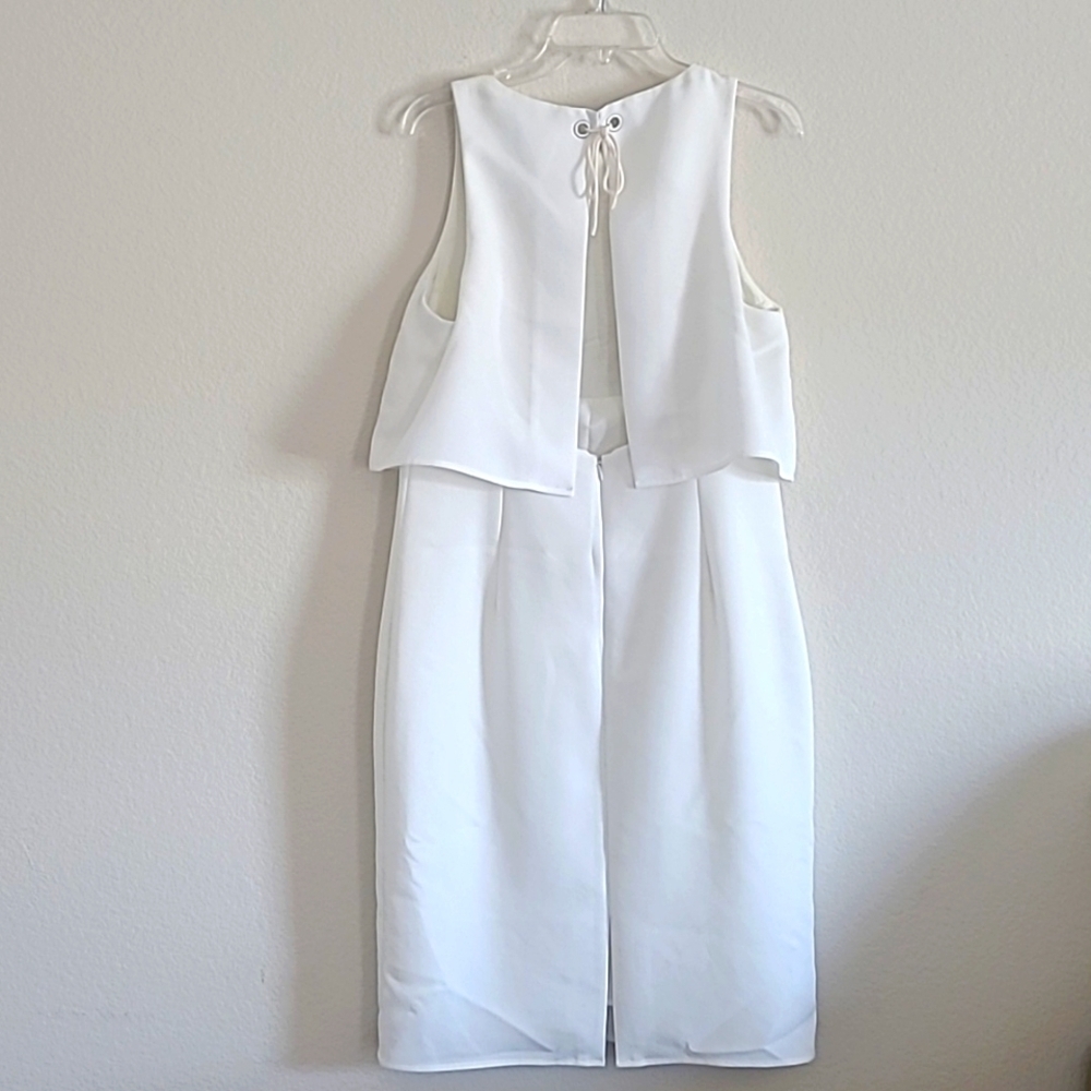 Rag & Bone Cream/White Sleeveless Open Back Dress Size L - Picture 4 of 15